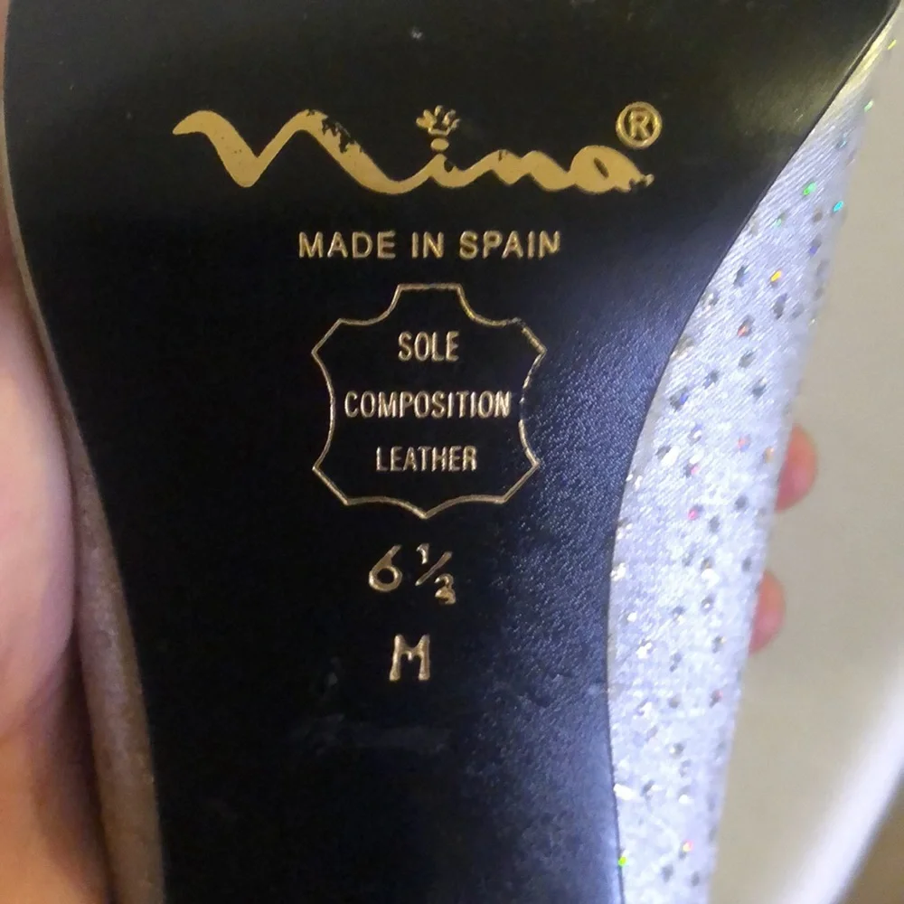 Nina High Heels silver with sparkles - Picture 5 of 5